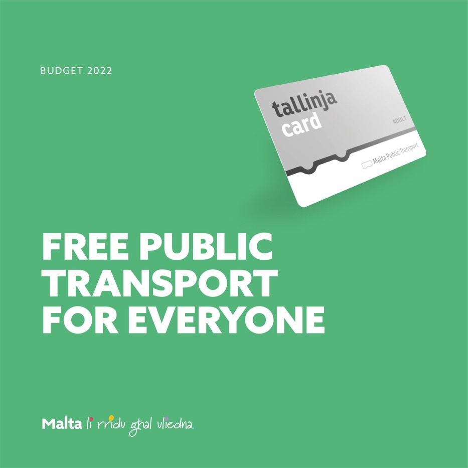 #Malta second #EU country to offer free public transport <a href="/RobertAbela_MT/">Robert Abela</a> <a href="/ClydeCaruana/">Clyde Caruana</a> @followianborg