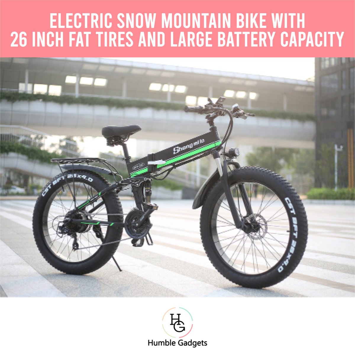HumbleGadgets's tweet photo. Electric Snow Mountain Bike with 26 Inch Fat Tires and Large Battery Capacity.
.
MX01 Configuration Table.
.
🟡 Color: Red or green
🟡 Battery capacity:12.8AH
🟡 Charging time：6-7 hours

🛍️ https://t.co/IsbK8yvxtn

#humblegadgets #electricbike #ebike #ebikes #bike https://t.co/ie8ai0gaBa