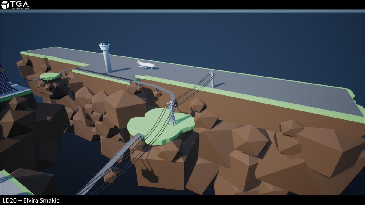 day 11 of #blocktober is a floating island we had as an assignment a while back. the city layout changed a lot and in the end i put the tallest building in the middle with the shorter around to create some sort of hierarchy structure (not pictured) #leveldesign #gamedev #ue4