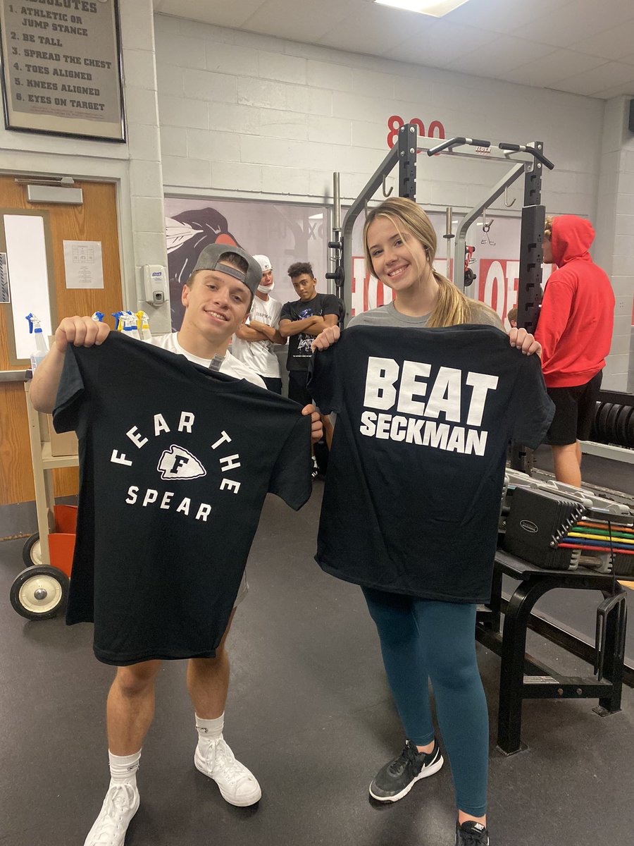 🚨BLACK-OUT SHIRTS🚨

🔴$10
⚫️BUY YOUR SHIRTS FOR THIS FRIDAY!
🔴SOLD AT ALL LUNCHES THIS WEEK!

Make sure you buy a shirt for Friday’s SECKMAN game!! THEME IS BLACKOUT!

#ROLLSPEARS #BEATSECKMAN 
#BuyAShirt #WARRIORNATION