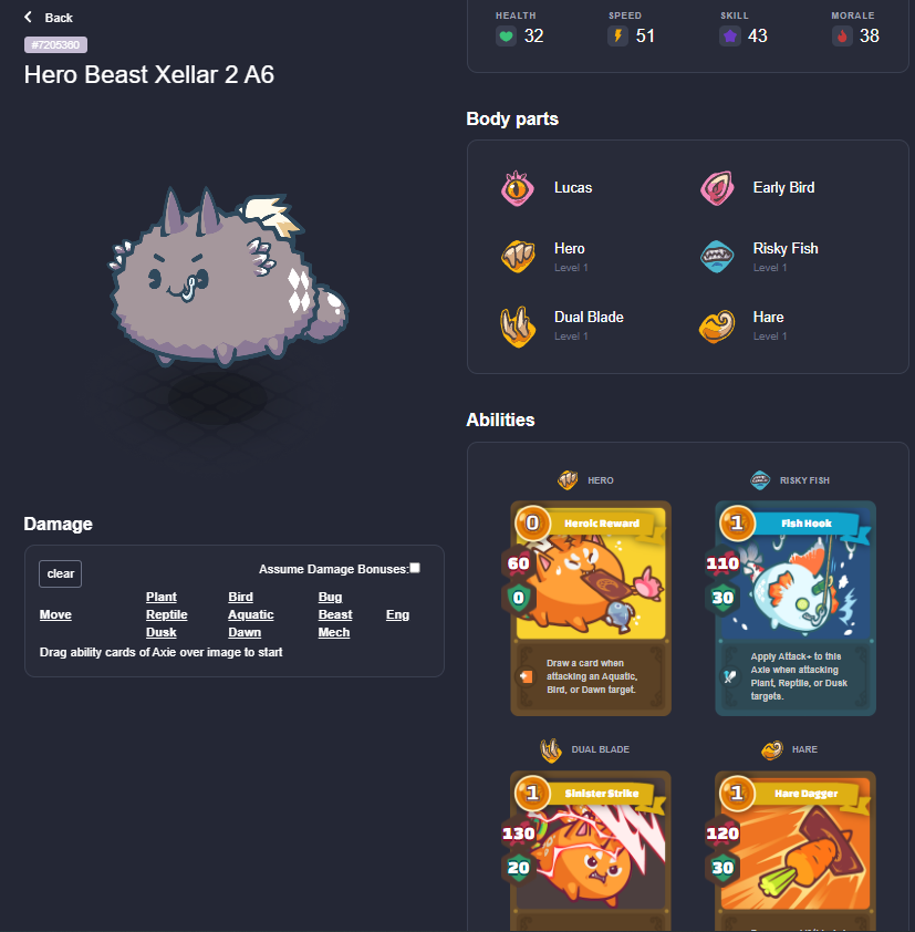 Darkroamer1's tweet photo. What an insane MECH, this guy's got a lot of speed and DMG 🤯🤯🤯

#MTTM #AxieoftheDay #LunaciaAcademy https://t.co/CoPkQ6xqBE