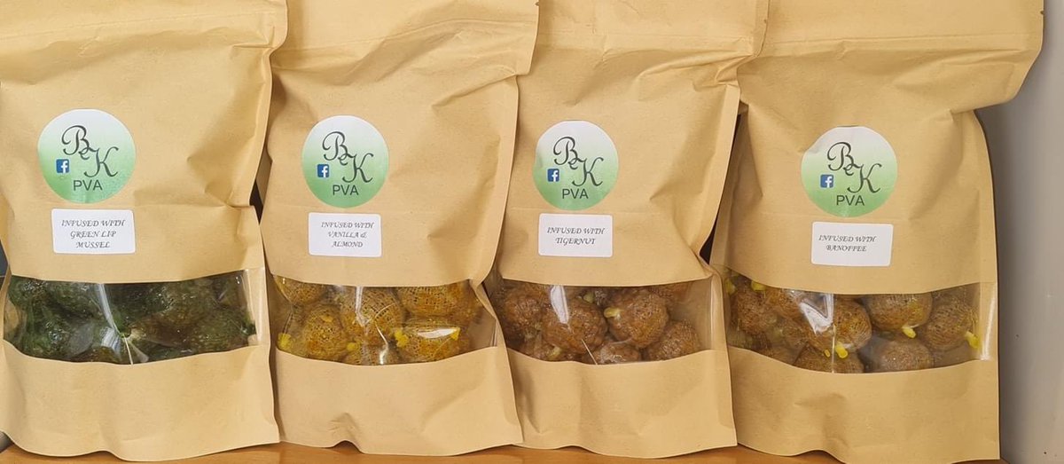 hff_fishing's tweet photo. Here Fishy Fishy Fishing are proud to announce that we have Partnered with BK PVA!!!

BK make some of the best pre tied pellet bags in every flavour imaginable. With new Glug, smoke additives and so much more available we never go fishing without them and neither should you!! https://t.co/ycZTuGhnbV