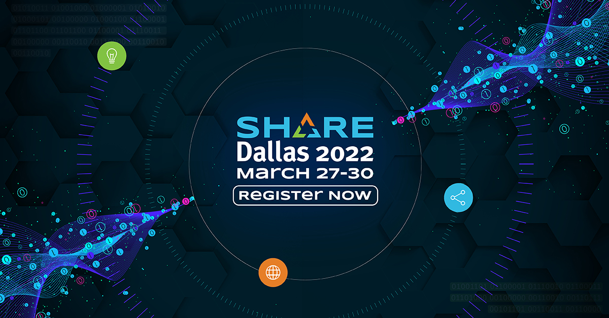 SHAREhq's tweet photo. Registration for SHARE Dallas is now open! Join us March 27-30 to spend 3 days with fellow enterprise IT peers hearing the latest updates &amp; education. Browse the schedule at-a-glance to see what is in store &amp; register now: https://t.co/O483uzSbk6 #SHAREdal https://t.co/z3lkBhf2Rc