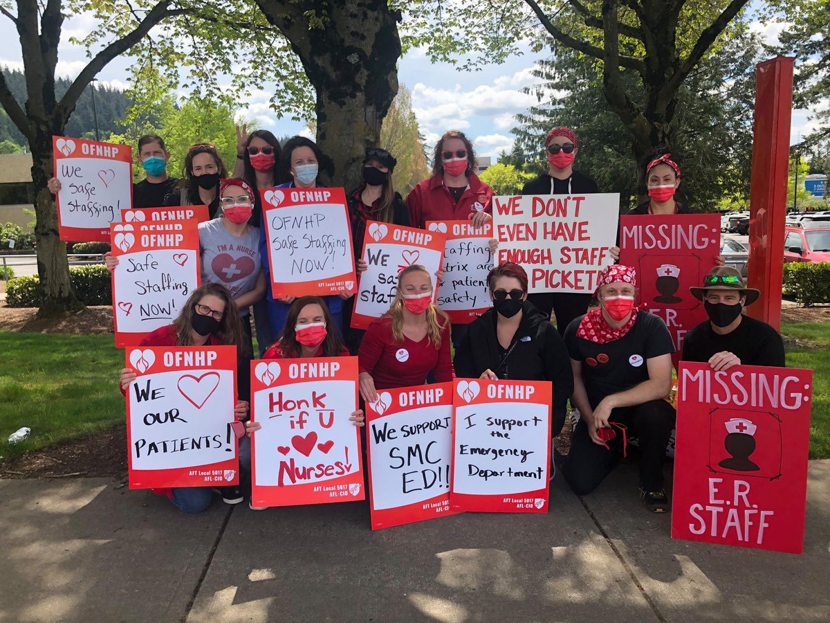 OFNHP's tweet photo. We have now authorized a strike by 96%!

We are doing this for our patients. We are fighting for #SafeStaffing and the future of healthcare, and we know that Kaiser's offers will be a disaster for patient care. We are #PatientDefenders, and we fight for patients!

#UnionJobs https://t.co/LLXaiPo1dV