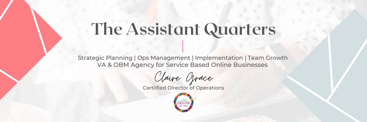 Exciting plans on the horizon for Team TAQ starting with new services available from Claire, newly Certified DOO, and a growing VA/OBM Agency team. New website 👉🏻 theassistantquarters.co.uk