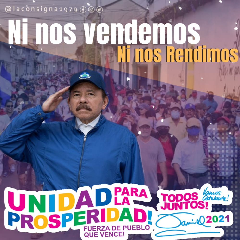 Somos hijos de Sandino militantes que siguen el camino de nuestros héroes y mártires, por ellos ni nos vendemos ni nos rendimos. Con disciplina el 7 de noviembre en la ✌🔴⚫
#UnidadParaLaProsperidad 
#TodosJuntosVamosAdelante 
#ConDanielEnLa2 
#LeonRevolucion 
#Nicaragua