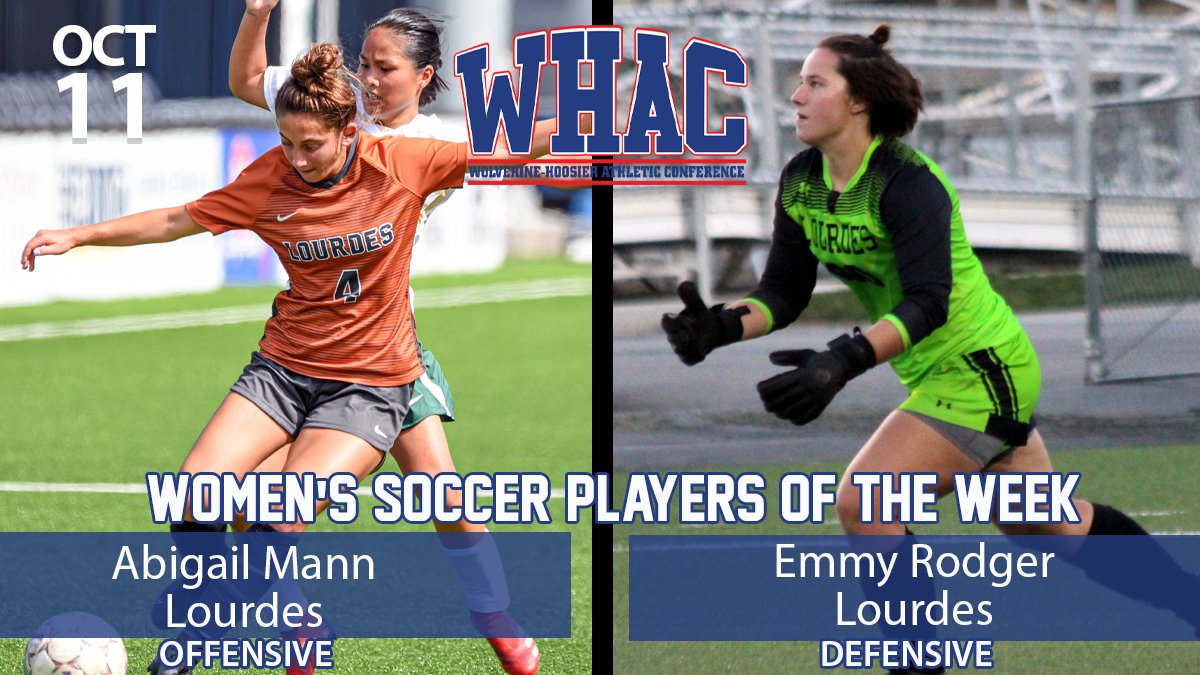 Lourdes sweeps women's soccer weekly awards @Lourdessports
 - whac.net/article/5925