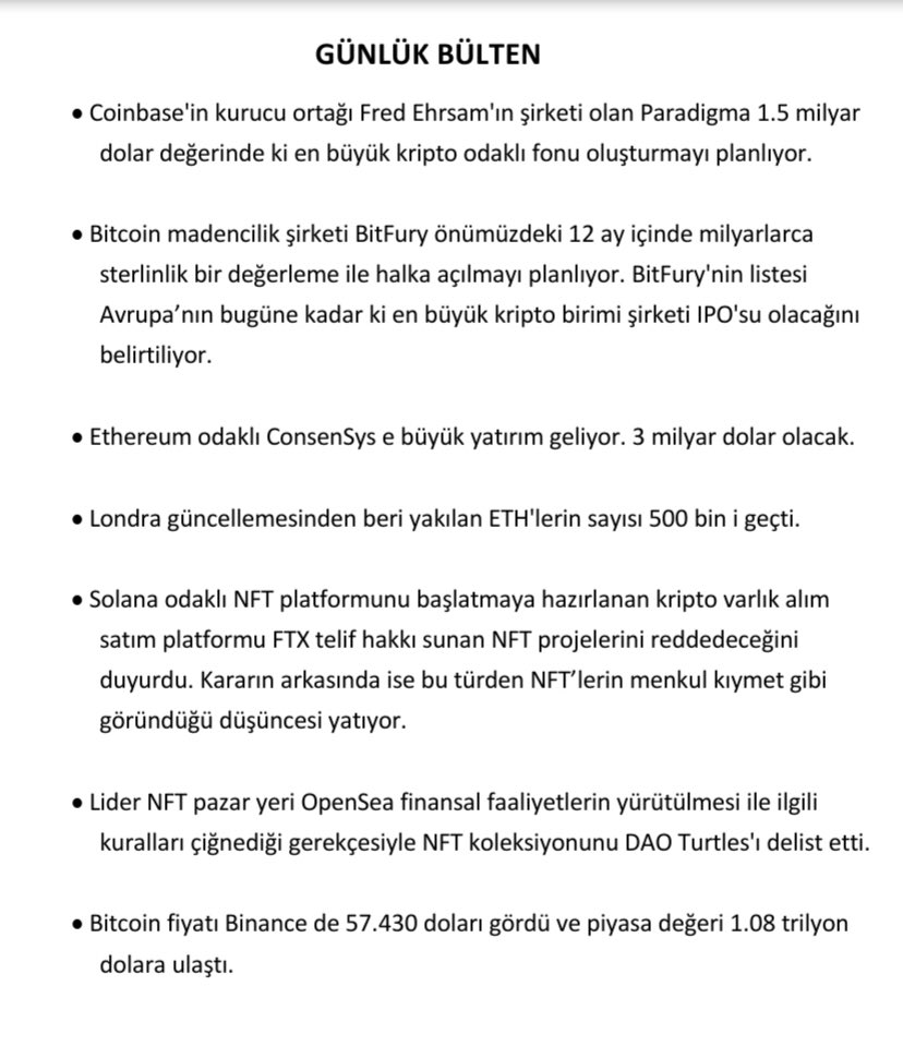 FamilyIco's tweet photo. GÜNLÜK HABER BÜLTENİ:
#Coinbase #Bitcoin #etherium #consensys #Solana #NFT #opensea #DAOTurtles https://t.co/kzo7gWD4mu