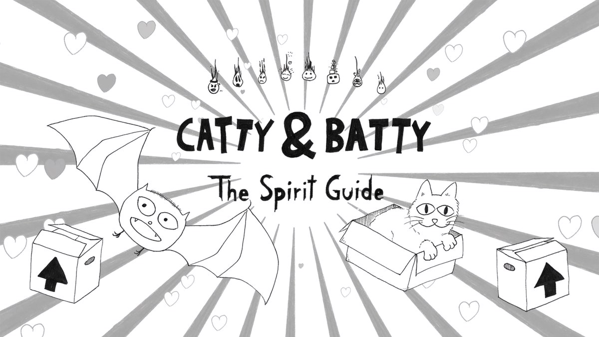PaiTrophyHunter's tweet photo. #CattyBatty: #TheSpiritGuide Release in 13.10.21 by @muddasheep &amp; @Pinkerator. :) #Puzzle #IndieGame #PS4share #PS4 https://t.co/GW4ZKdfRpp