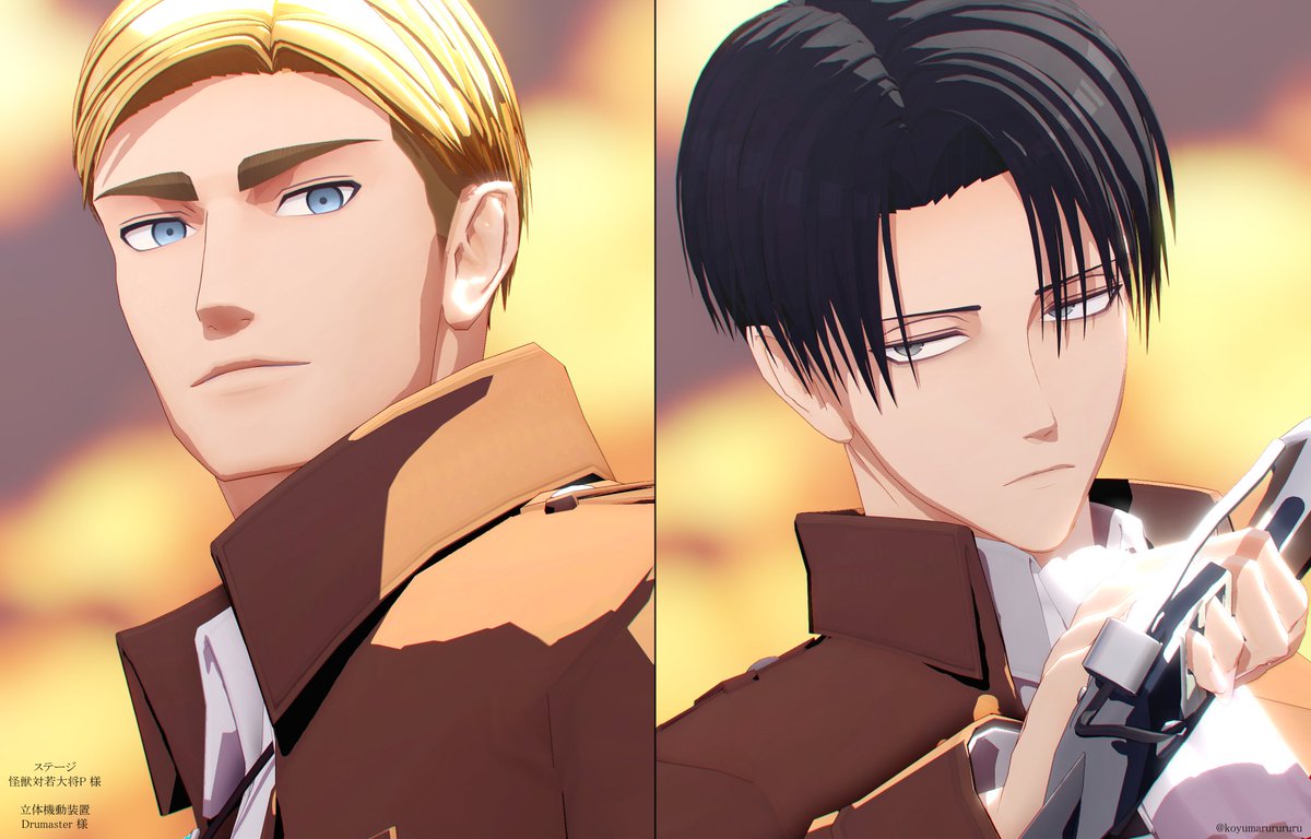 koyumarurururu's tweet photo. エルヴィンさんとリヴァイさんを作りました https://t.co/6BolPbwiPn
