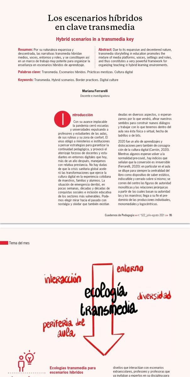 FerrarelliM's tweet photo. Comparto una escritura muy querida que publicó @CuadernosP en el N° 522
Gracias @estevelopez_ por la invitación y los intercambios siempre enriquecedores
cc @c_magro @cscolari @CarmenHerrero14 @FritzlerMarcela @yamilagold @mirkap 
#PrácticasMestizas 

https://t.co/ARXvPrSaTj https://t.co/tWKNsbBNMs