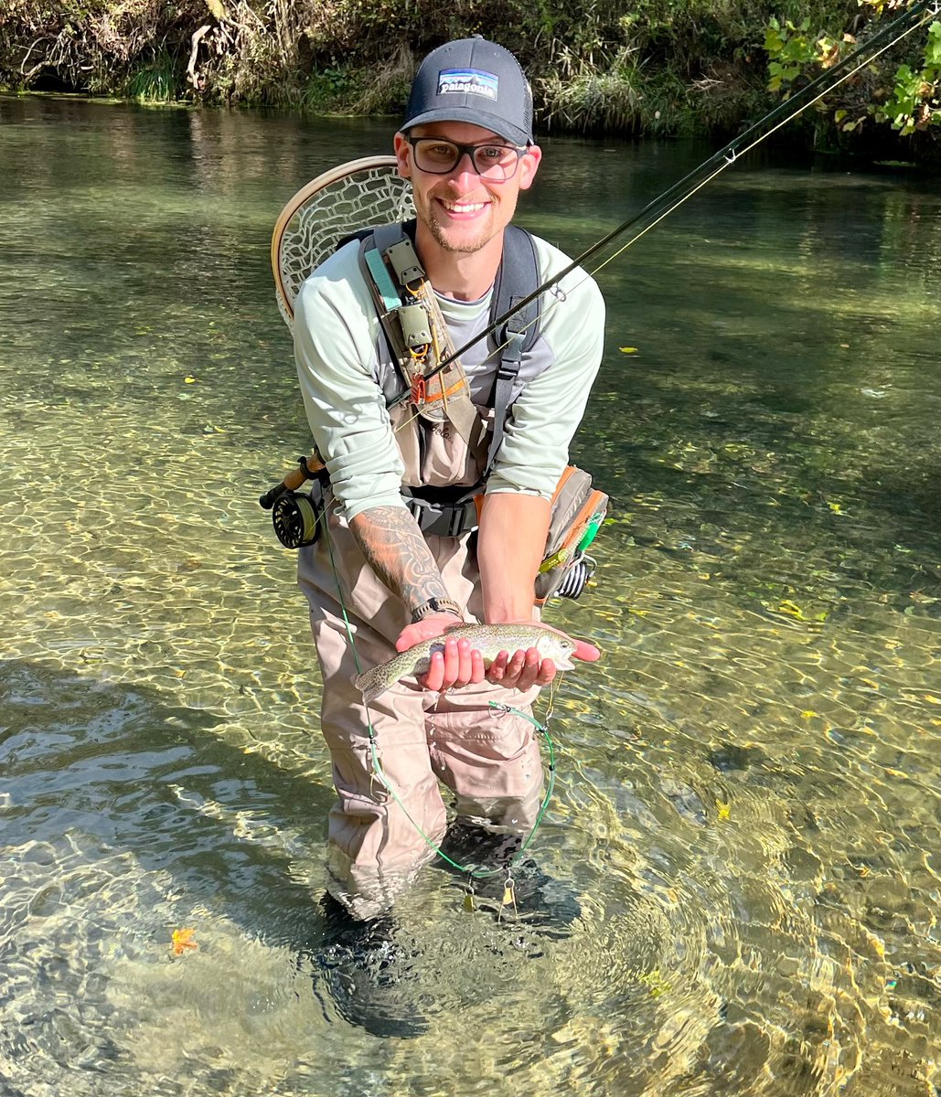 JaKe_155's tweet photo. Caught my first trout today, even better having my Dad there too teach me this hobby called fly fishing https://t.co/EJaw9Hg7ZO