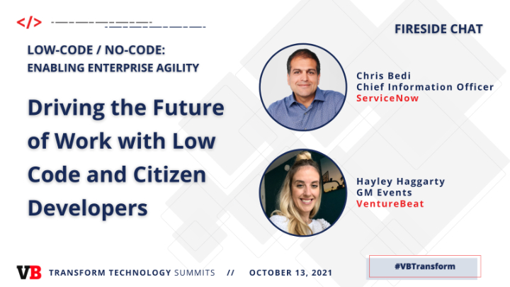 lboehm1's tweet photo. Join #ServiceNow CIO @chrisbedi on Wednesday at @VentureBeat's Low-Code/No-Code Summit as he shares best practices from our citizen developer program and how to roll out #LowCode apps at scale.

Register for free here: https://t.co/Y79cqOglvh #VBTransform https://t.co/3vx4z4EuRD