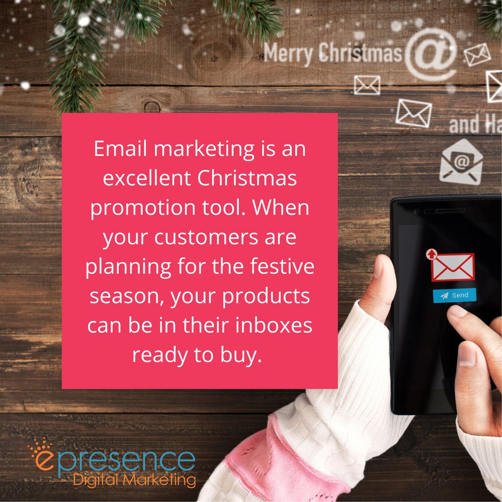 Do you use #emailmarketing as part of your digital marketing strategy? It can be really useful around the festive season, particularly when you have offers and news you want your customers to know about! #christmasmarketing #digitalmarketing