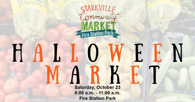 Gather round Fire Station Park on October 23rd for Starkville's spookiest market of the year! Come by the Halloween Market and satisfy your sweet tooth with some tasty treats! #StarkvilleMS #HalloweenMarket #STKCommunityMKT