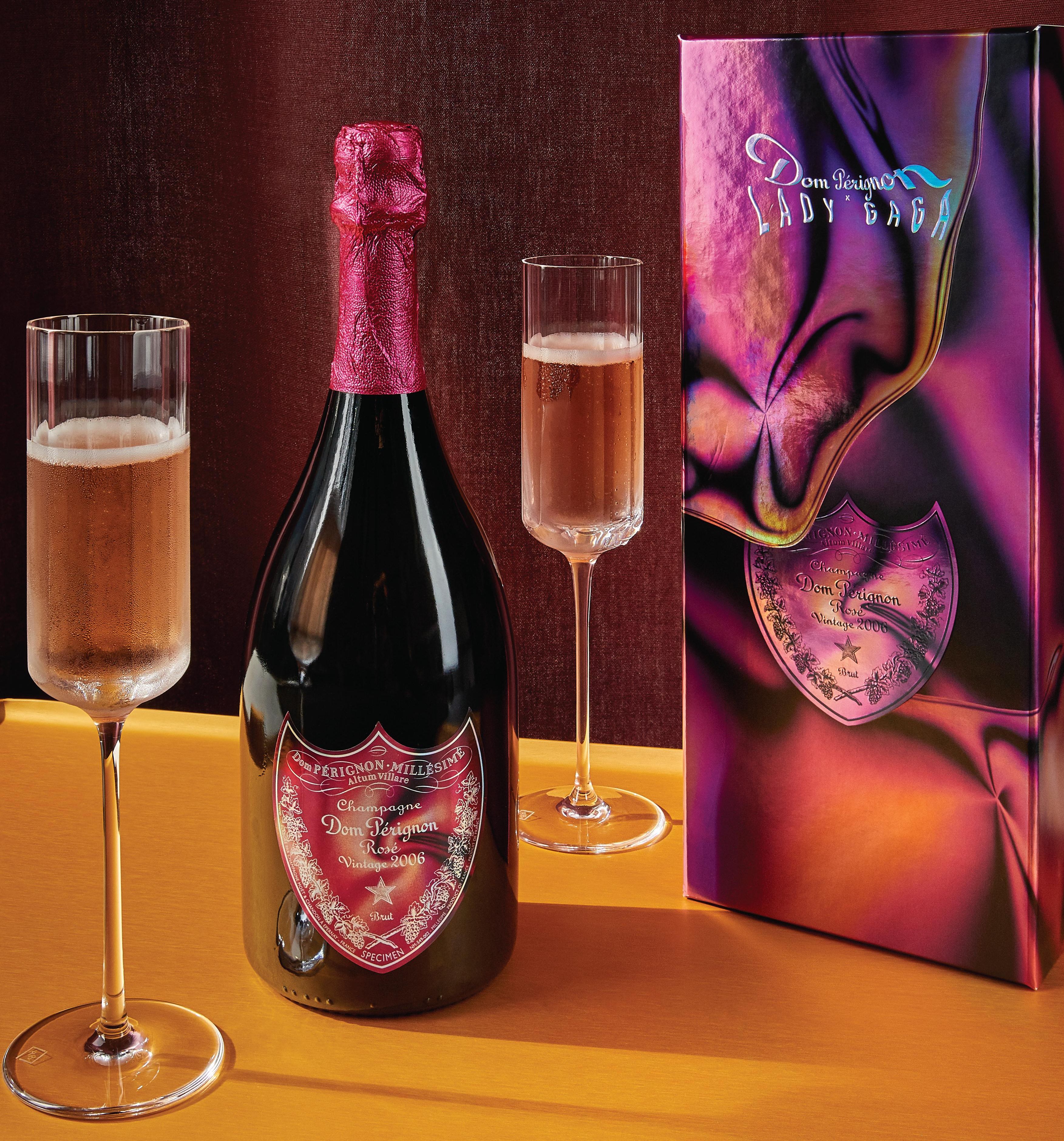 Sparkling Dom Perignon Rose Champagne Lady Gaga Limited Edition 2006