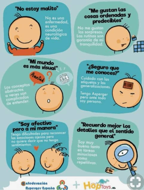 caremartinez23's tweet photo. Las personas con #asperger nos muestran algunas de sus características.
#lanonapop
#Lanonateenseña #asperger
#definenormal #lanonalove
@LaNonaPop https://t.co/S87zImAirE