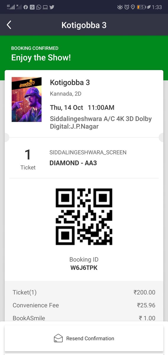 jnrkiccha's tweet photo. @KicchaSudeep #k3theghost #Kotigobba3RoarsFormOct14 all set, why late..?? grab your tickets on @bookmyshow @KicchaSudeep eagerly waiting to watch.... Thanks...!!! https://t.co/waAPbGvYVq