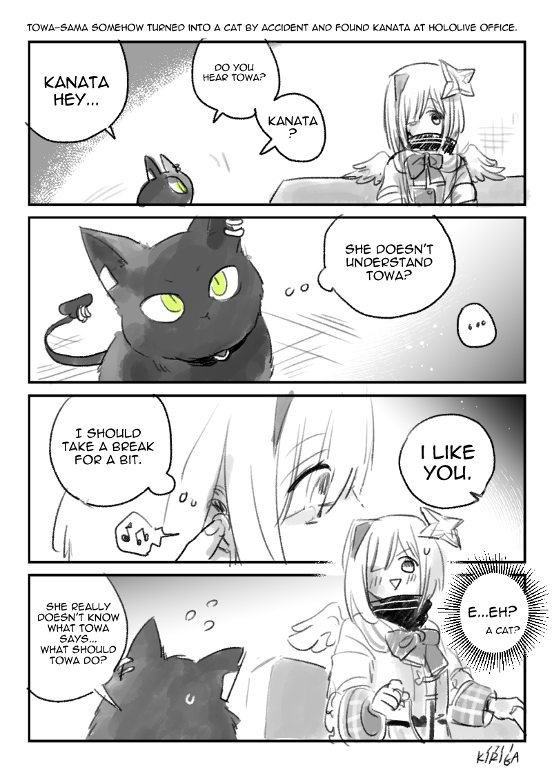 👾-sama somehow turned into a cat. 