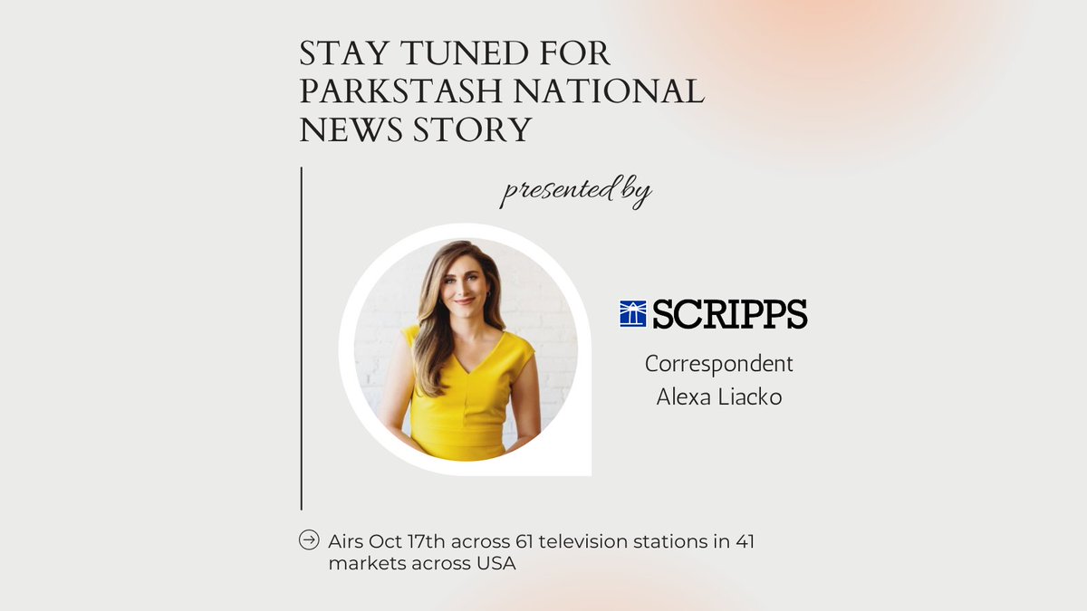 We are so excited for our national news story airing this Sunday by <a href="/ScrippsNational/">Scripps National News</a> correspondent <a href="/AlexaLiacko/">Alexa Liacko</a>! The story will air on 61 TV stations in 41 markets across USA featuring insights from all stakeholders involved in ParkStash ecosystem!😊🔥
#nationalnews #story