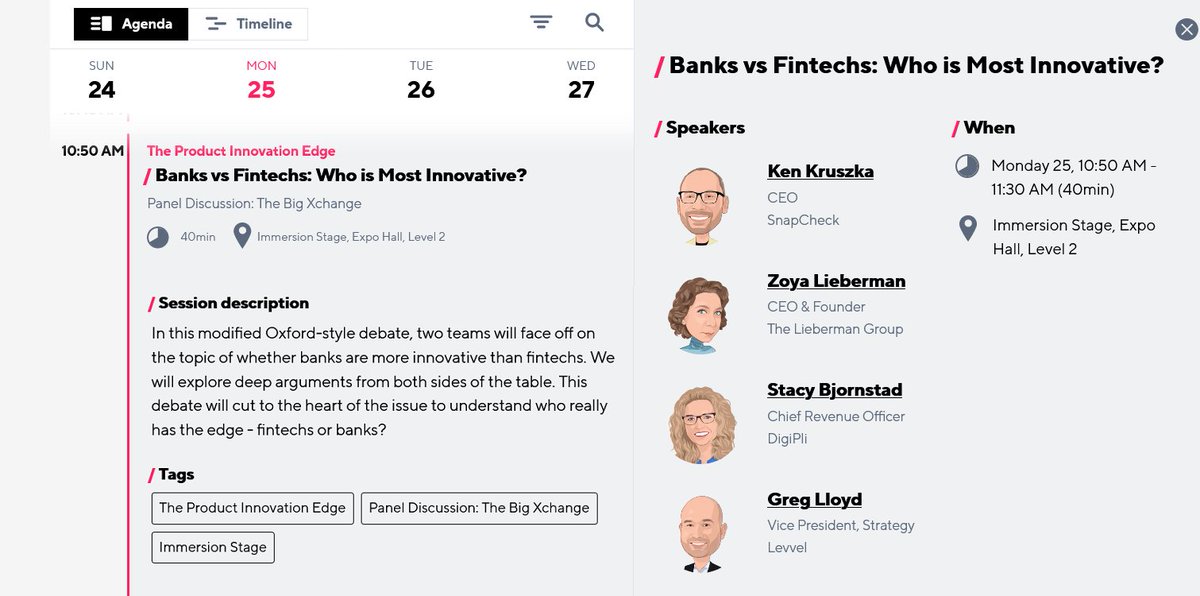 Just 2 weeks away. <a href="/money2020/">Money20/20</a>  hosts the Fintech Fight Club debate "Banks vs Fintechs: Who is Most Innovative?" Join us in Las Vegas on Monday Oct 25th at 10:50am.

us.money2020.com/content/agenda…

#money2020 #fintechfightclub #fintech #debate
