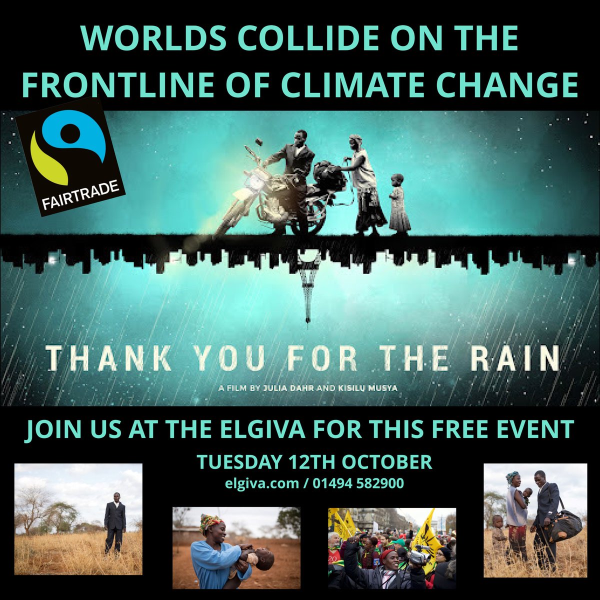 Please join us for a FREE screening of the climate emergency documentary Thank You For The Rain at The Elgiva TOMORROW. Event and discussion from 7.30pm, film starts at 8pm.
elgiva.com/thank-you-for-…
#elgiva #Chesham #climatechange #ClimateEmergency #Fairtrade <a href="/Chesham4FT/">Fairtrade Chesham</a>
