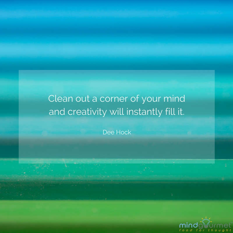 MindGourmet's tweet photo. Clean out a corner of your mind and creativity will instantly fill it. - Dee Hock
#DeeHock #creativity
https://t.co/f9SMpNfzSo https://t.co/B2WFaVpmdS