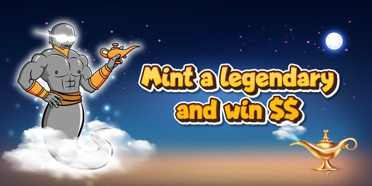 Make a wish….
”I wish I minted a legendary” 

Wish granted! 

Reward:$1500/Legendary genie NFT 

Stay tuned… #NFT #Geniequest #Mintingrewards #Opensea