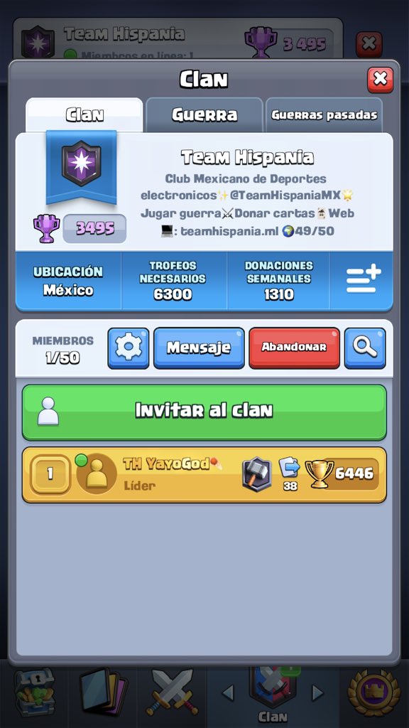 Clan Team Hispania Offline...
Nos vemos pronto :)