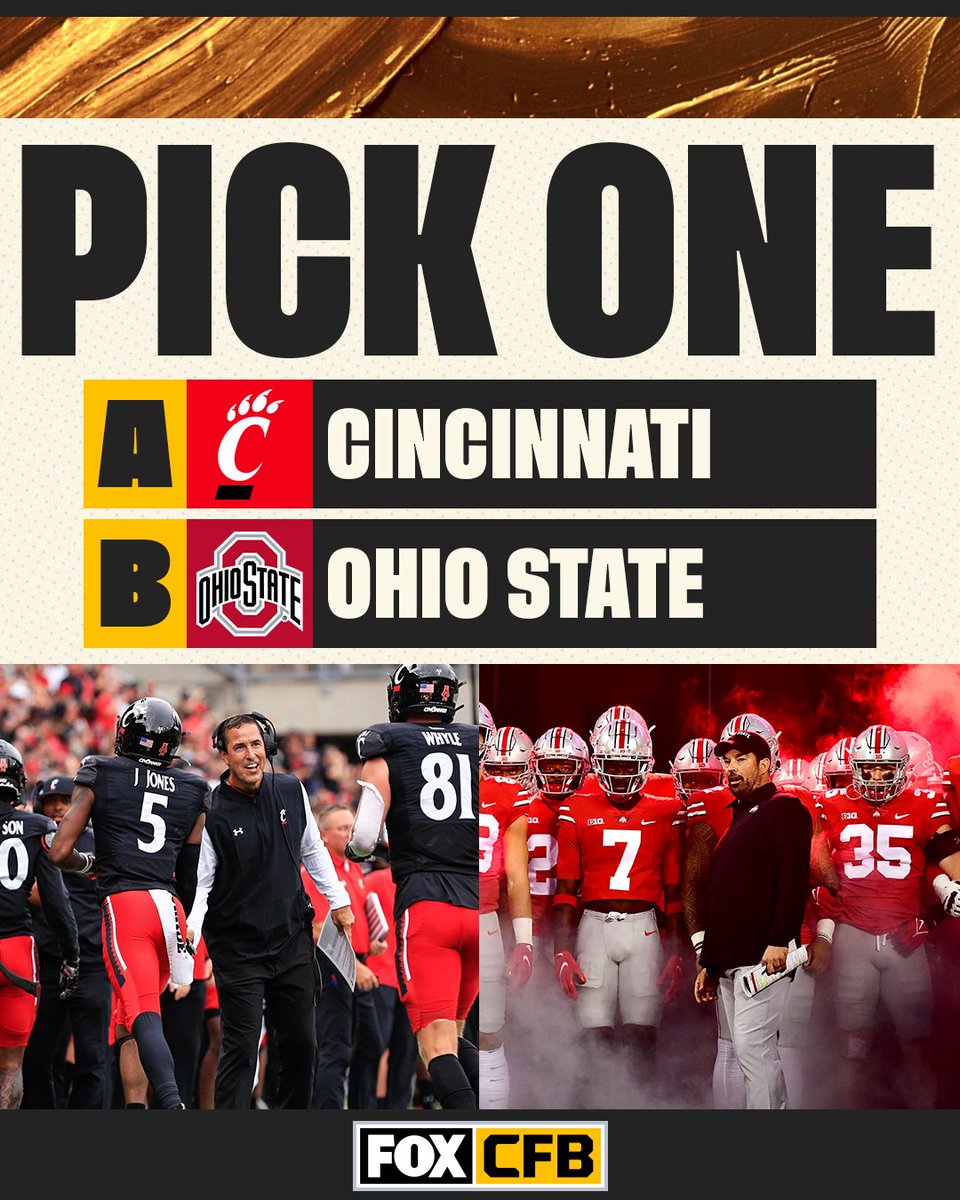 CFBONFOX's tweet photo. Who is the best team in the state of Ohio right now? 🧐🐾🌰 https://t.co/scF9ORojpV