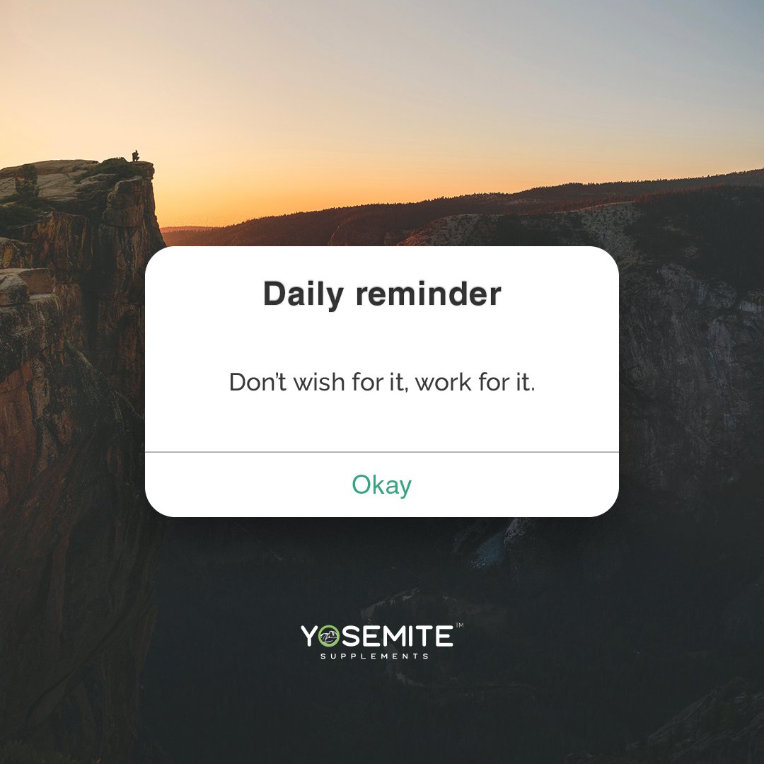 In life we have two options, wait for it, or act for it.
You, in which team do you want to be? 
#motivationdaily #yosemitesupplements