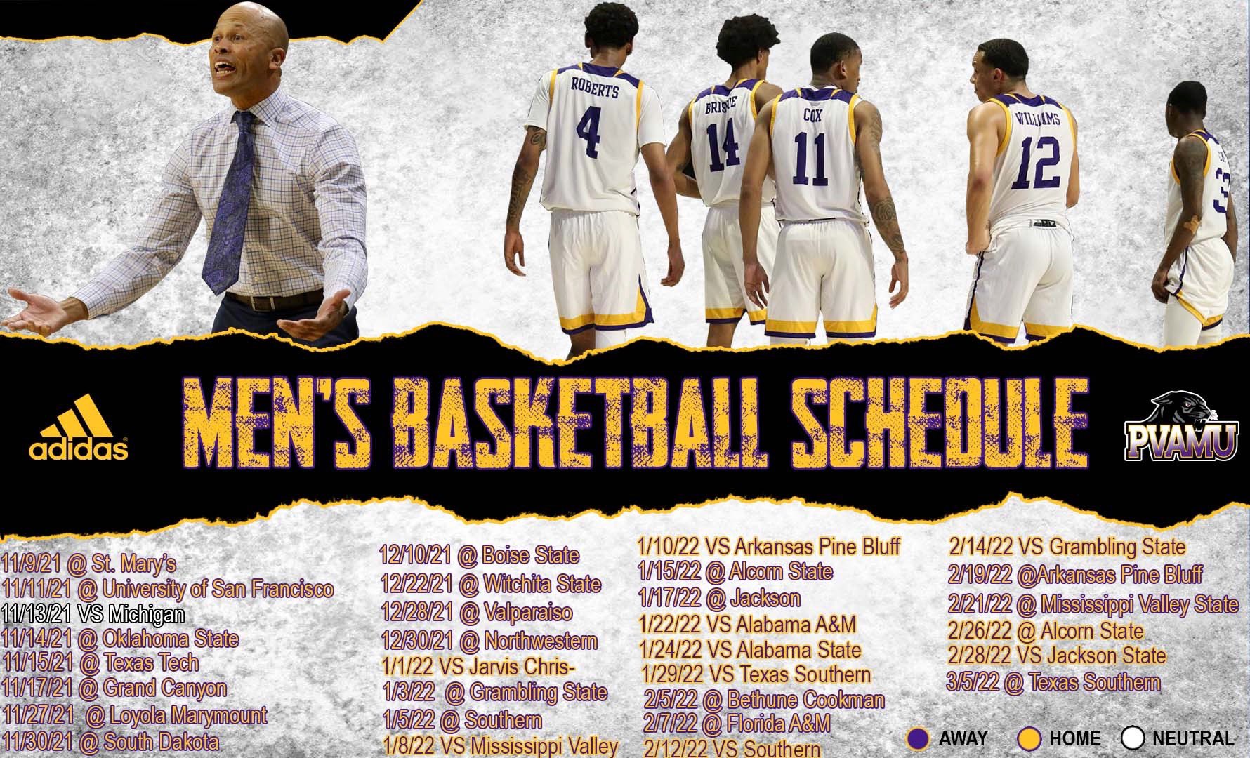 Wsu Basketball Schedule 2022 Pvamu Panther Men's Basketball On Twitter: "2021-2022 Men's Basketball  Schedule🏀 #Pathto4Peat Https://T.co/5Tnei1Nbcw" / Twitter