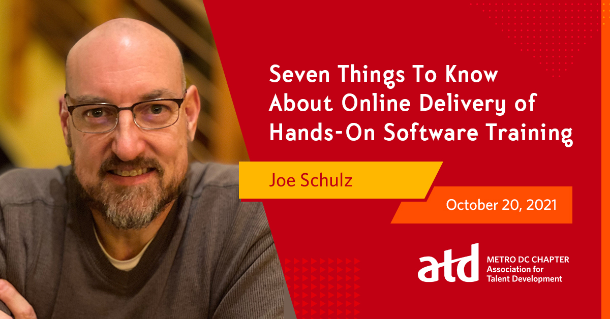 Orasi's tweet photo. This month, Joe Schulz presents the 7️⃣ Things To Know About Online Delivery of Hands-On #SoftwareTraining via @MetroDCATD.

Register for this exciting webinar today! https://t.co/EHLCT76Qfw #VirtualTrainingLabs https://t.co/LrwJbzQMh7