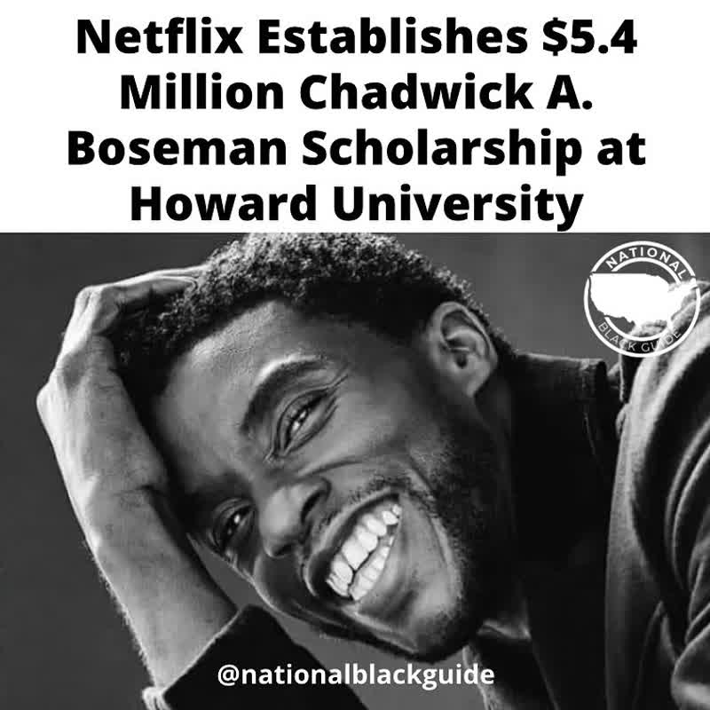 #HowardUniversity and #Netflix today have announced a $5.4 million endowed scholarship to honor esteemed actor alumnus Chadwick A. Boseman. The Chadwick A. Boseman Memorial Scholarship will provide four-year scholarship to cover the full cost of tuition. #chadwickboseman https://t.co/89zSHFvdaH