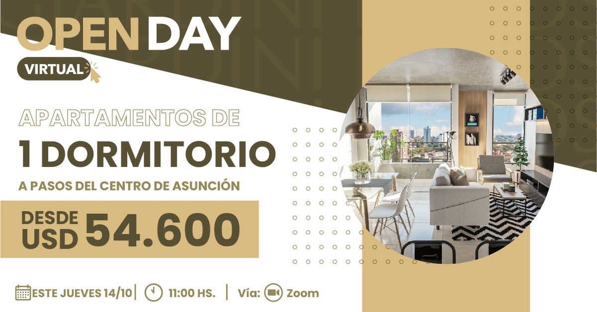 infocasaspy's tweet photo. ¡Open Day Virtual: Giardini Naxos! 👏

📌Departamentos de 1 dormitorio de 46m2 desde USD 54.600 y 3 dormitorios de 98m2 desde USD 121.550.

📅 Jueves 14/10
🕚15 hs
💻Zoom

Registrate aquí: https://t.co/8F5eqaYJAh https://t.co/Qg9XD1TCZ7