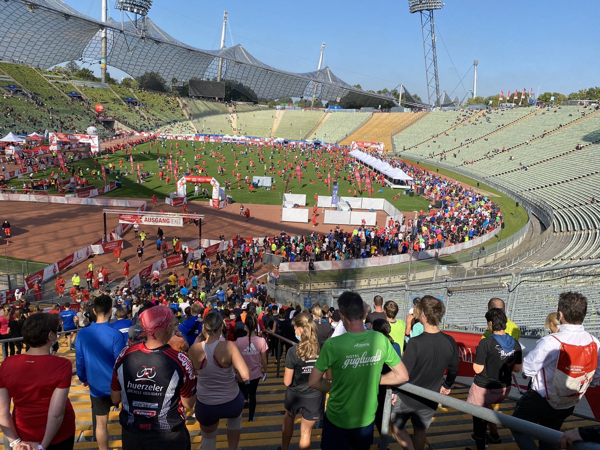 mfschem's tweet photo. First live 10K in almost 2 years because of the corona pandemic! What a beautiful day it was yesterday in the Olympiapark Munich. Very emotional day for many! Great that such events are back.👏☀️🏃♀️🏃♀️🏃♀️#runGMM #Munich https://t.co/tYxgP7kDUq