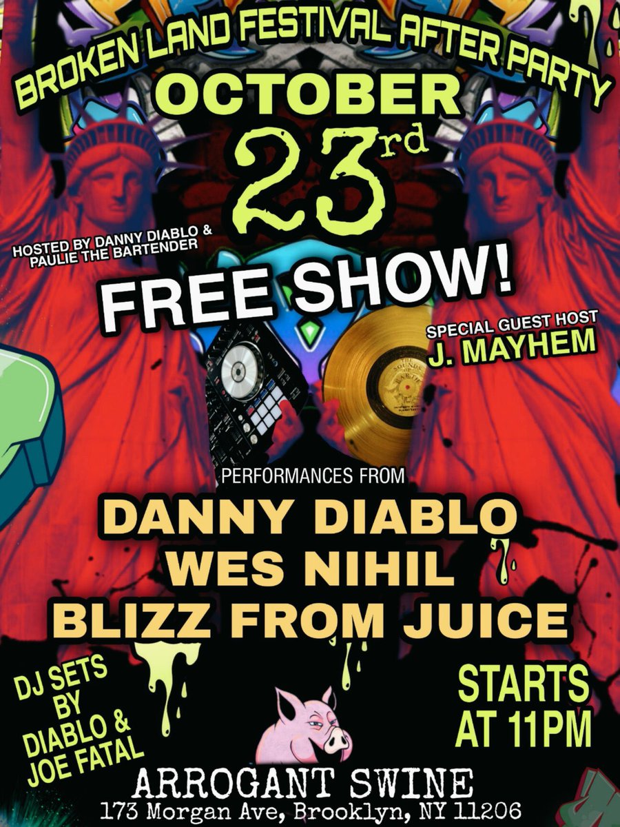 DannyDiablo's tweet photo. BROKEN LAND FESTIVAL AFTER PARTY SON!!!
@wesnihilistic21 
@BlizzFromJuice https://t.co/sYpJr6iavA