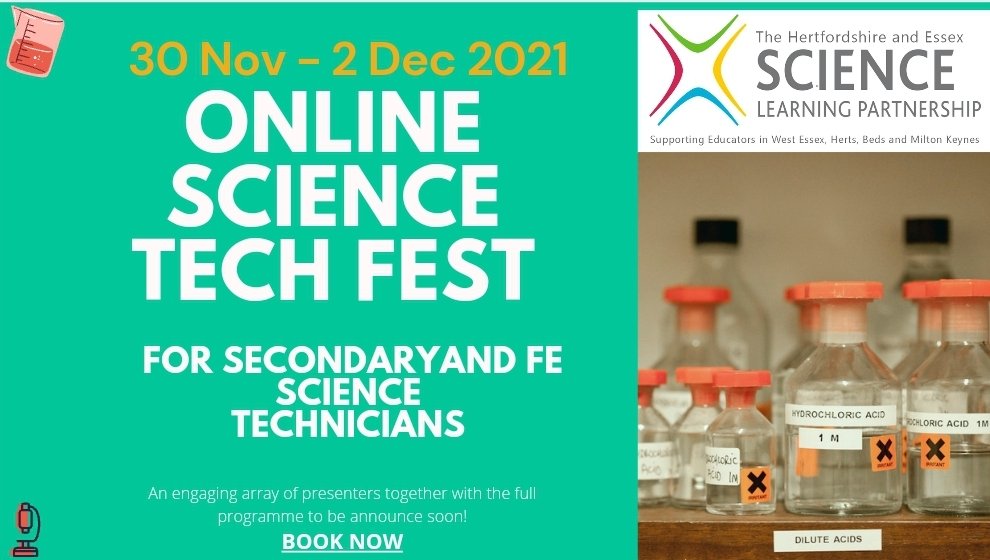 ScienceHubHEB's tweet photo. Any science technicians out there? Our annual 3 day online Tech Fest begins 30th Nov. Come and join us at https://t.co/EESXm7g8W9
we have a great treat for you...
@cemstevenson will be opening the event! More to follow
#techfest21 #sciencetechnician #secondaryscience #FEScience https://t.co/K9Uo41lcR2