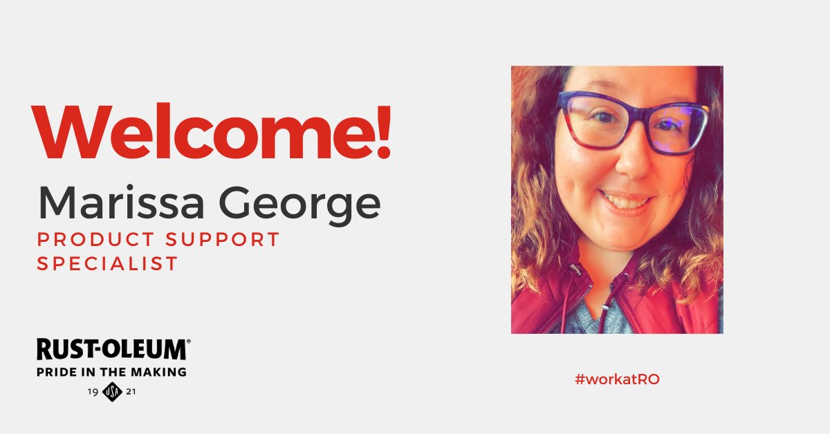 RustOleum's tweet photo. Welcome to the team Marissa!
#WorkatRO #newhire https://t.co/6kePZrQmoP