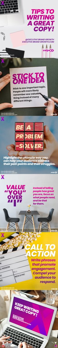 BrandExecutive's tweet image. Aspiring copywriter but don’t know where to start? Just keep these 4 things in mind, and you won’t ever get lost in writing effective and engaging copy!

#ExecutiveBrandGrowth #copywritingtips #copywritingstrategy #copywriting101 #contentmarketingstrategy