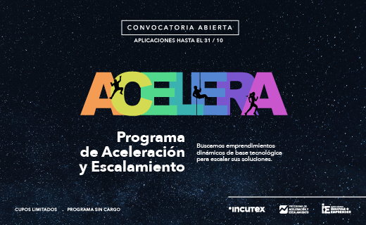 ¡Atención emprendedores y emprendedoras!📢⚡

Buscamos #emprendimientos dinámicos de base tecnológica de todos los verticales #tech que quieran potenciarse de la mano de <a href="/Incutex/">Incutex</a>. 

¡¿Qué estás esperando?! Postulate acá forms.gle/yddh3gBxmnH7jd… 💪