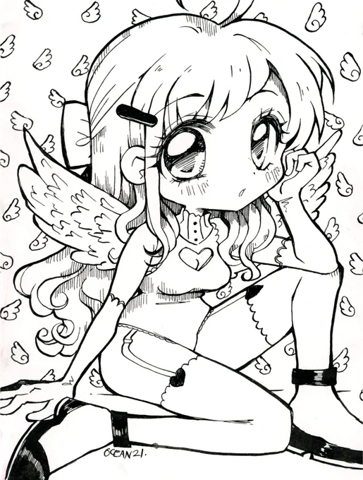 Day 10/11 ~ angel&amp;devil
#cutegirltober 