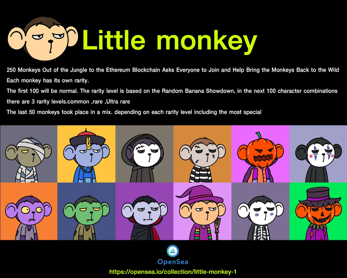 LittleM8823's tweet photo. monkey coming out of the forest
You must help catch them. and looking for rare items
If you have 1, you can go to the lottery to get the rare monkey.
In order to draw a lot, you must join the Discod.
https://t.co/nrqjpIDX4F
Discord: 
https://t.co/CPZGM8oip0
#opensea #NFTs https://t.co/xRT5metipO