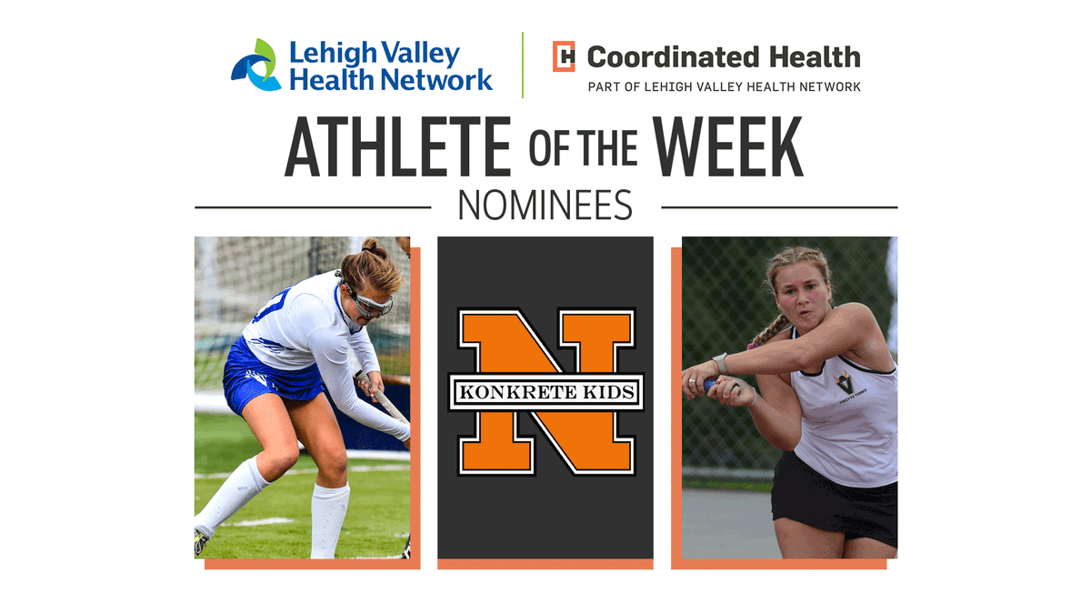 mcall's tweet photo. ATHLETE OF THE WEEK
It's that time again. Vote for this week's girls nominees! #LVHNaotw #lvvarsity 
➡️ Hannah Bausher, @SolehiSpartans field hockey
➡️ Lauren Straub, @KKidsGirlsSocc1 
➡️ Sabrina Yurconic, @ACCHS_Athletics tennis

@LVHN @coordhealth
https://t.co/KYEP0LtnB4 https://t.co/qSudO8JqKZ