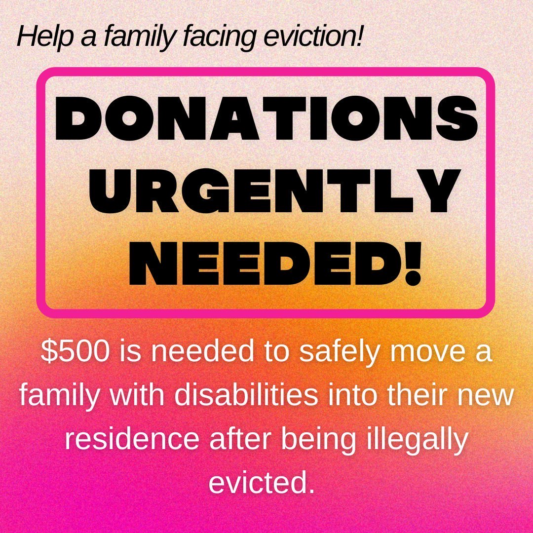 Cashapp: $dallasstopsevictions

After repeated attempts to delay this, at the end of the day, the landlords and the police could not let human needs get in the way of their moneybags. So we are raising money to help relocate a family after they were forced from their home.
