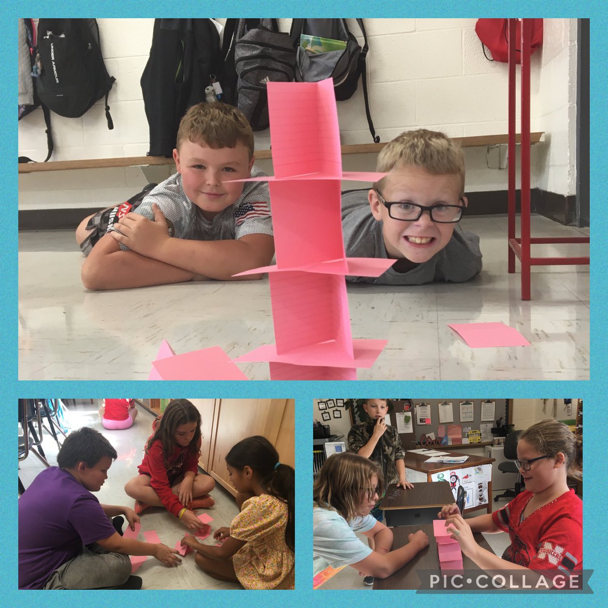 JessicaSauser4's tweet photo. STEM challenge: who has the highest notecard tower? ⁦@PHSPiratePride⁩ https://t.co/PQUFRZeIJi