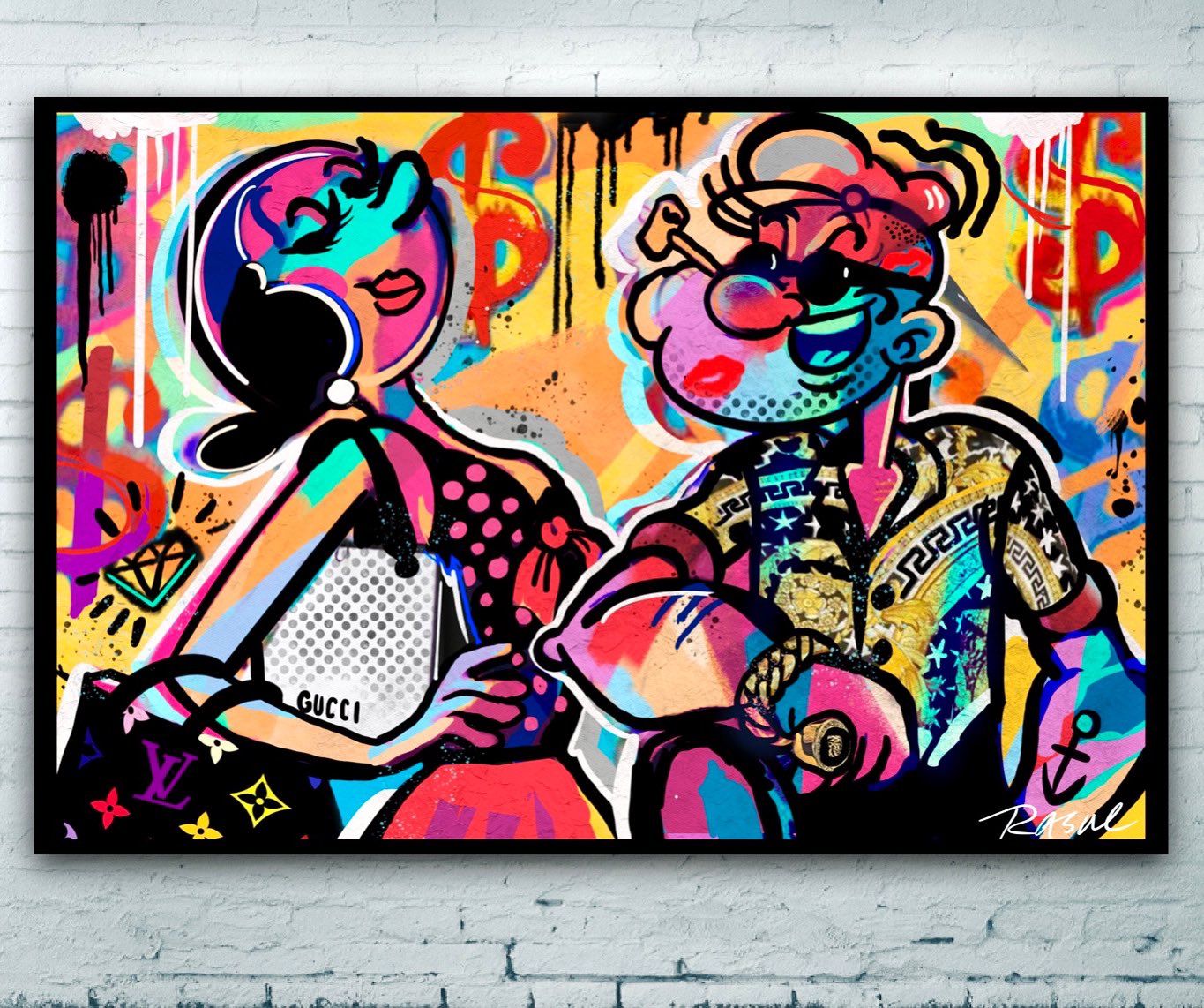 Artist Sarah Rasul on X: Popeye and Olive Oyl pop art by