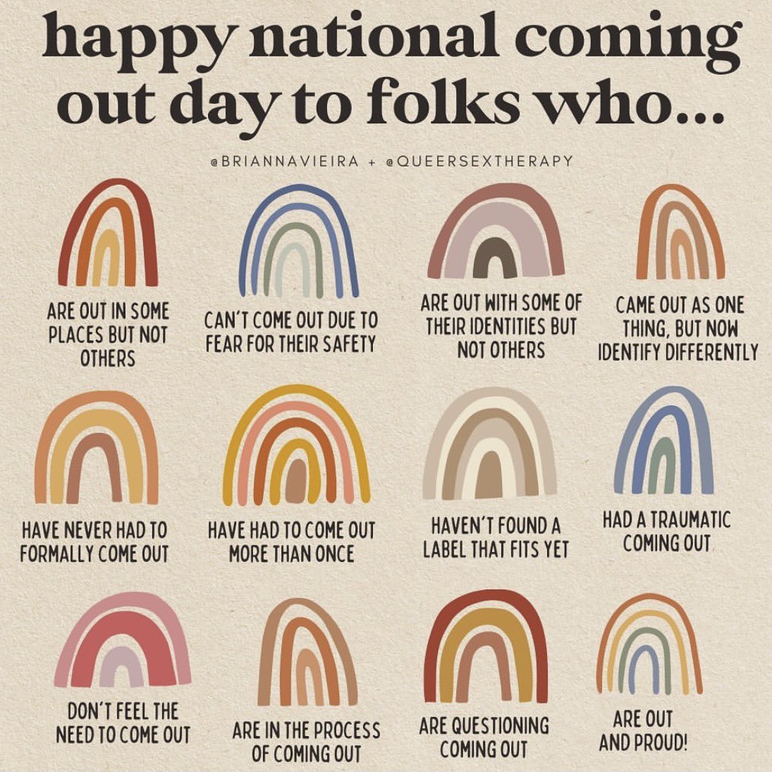 Bri_Alexis_Hall's tweet photo. Happy #NationalComingOutDay!!! You are so loved, more than you know. https://t.co/wE4NXBR6gU
