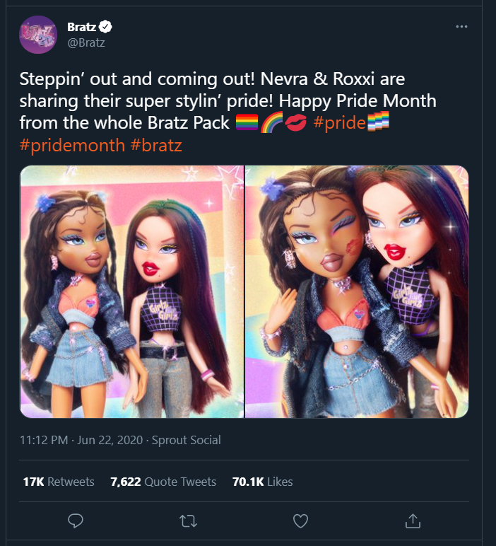 LypseArt's tweet photo. Bruh, you have no idea how happy I am that Bratz announcing two of their characters were dating, wasn't just a one time stunt https://t.co/eiqCQdBIT2