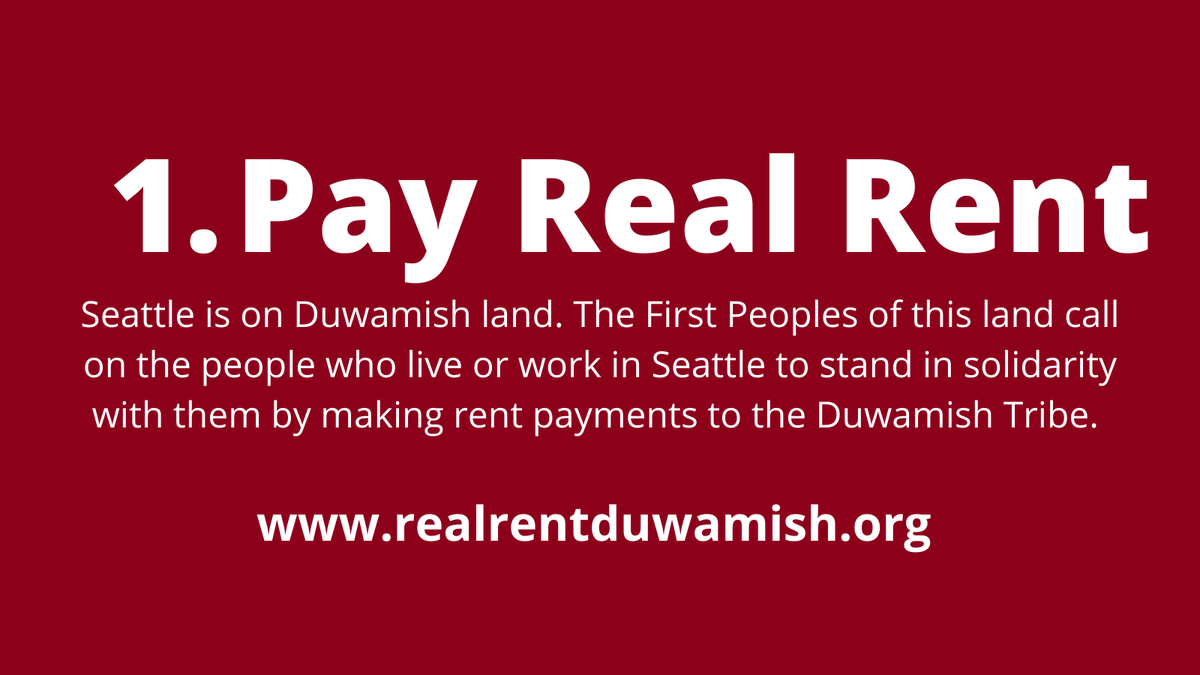 SeattleEconomy's tweet photo. Happy #IndigenousPeoplesDay! Celebrate and honor the First Peoples by  

1. Paying Real Rent to @RRentDuwamish (https://t.co/pgzy1AvIK9)
2. #SupportNativeBusiness 
3. Learn Indigenous History 

#BuyIndigenous #SupportLocal #OccupiedDuwamishTerritory https://t.co/byFadQFbUU